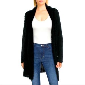 Joie black open drape front sweater